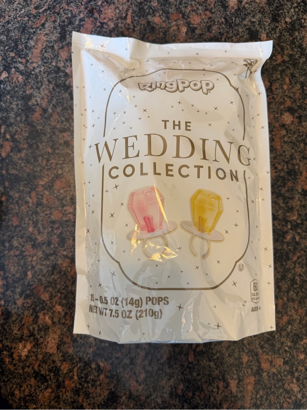 The Wedding Collection Pink & Yellow Ring Lollipops